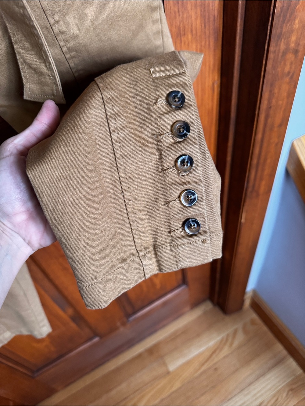 122. Who What Wear Khaki Paperbag Tie-Waist Ankle Pants - Picture 4 of 9